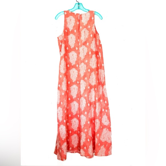 J Jill love linen dress with paisley print 100 percent linen size M - Picture 3 of 5